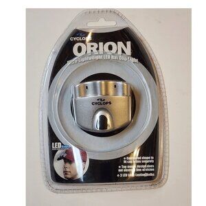 Cyclops Orion Silver LED Baseball Hat Brim Clip Flash Head Light